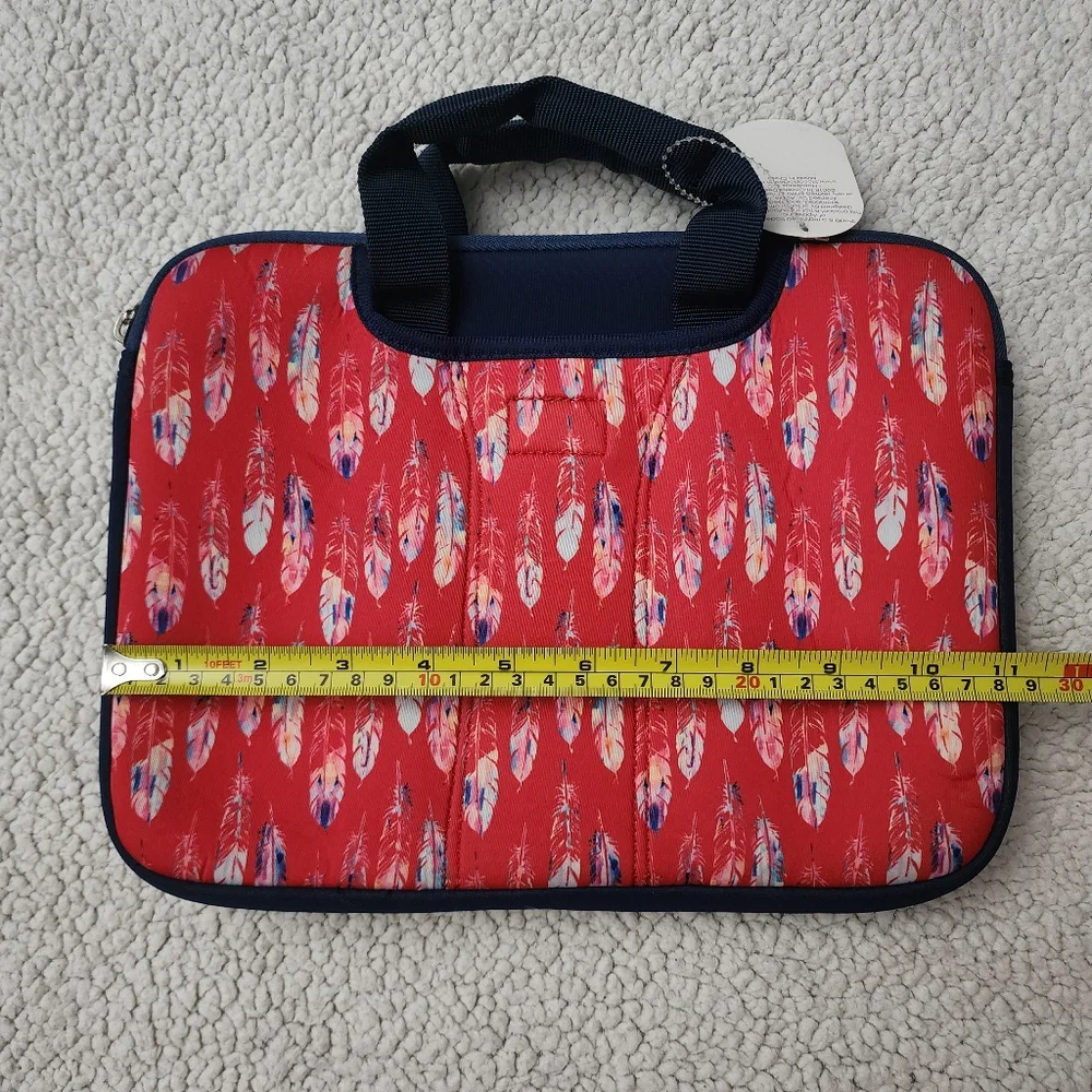 Feather Print Tablet Tech Case Neoprene Up To 12